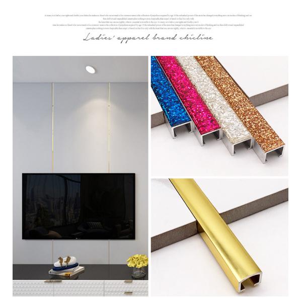 6063 T5 Aluminum Tile Trim Custom U Shape Tile Trim For Ceramic Flooring Protection