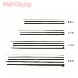Anodizing Surface Pink Display 3m Vertical Flag Pole
