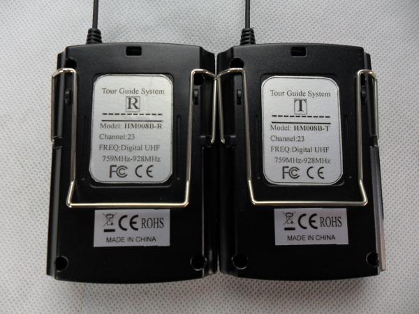 Quality 008C Digital Wireless Tour Guide System , Black Tour Guide Sound System for sale