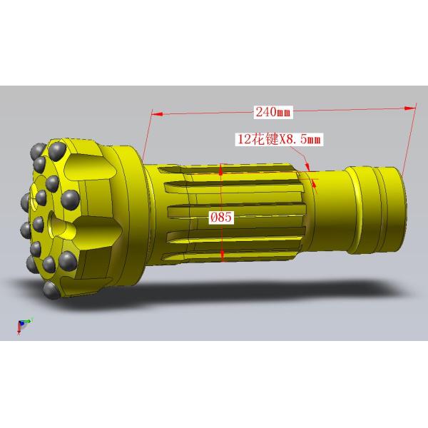 Strong Steel DTH Button Bits High Wear Resistance Dia 135 - 152mm QL50 Model
