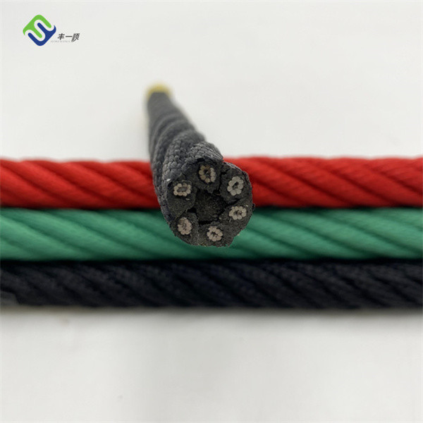 6 Strand Playground Combination Rope Polyester Reinforced For Amusement Park