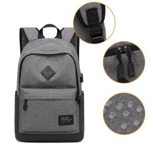 18.5L USB Waterproof Student School Backpack 30*14*44cm