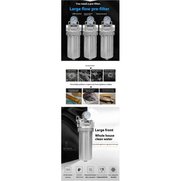 Whole Building 304 Stainless Steel Water Filter for Industrial Commercial
