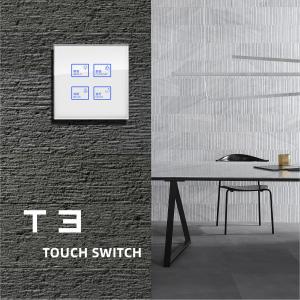 China Glass Touch Screen Wall Switch RS485 Protocol Multi Color 86mm Type on sale