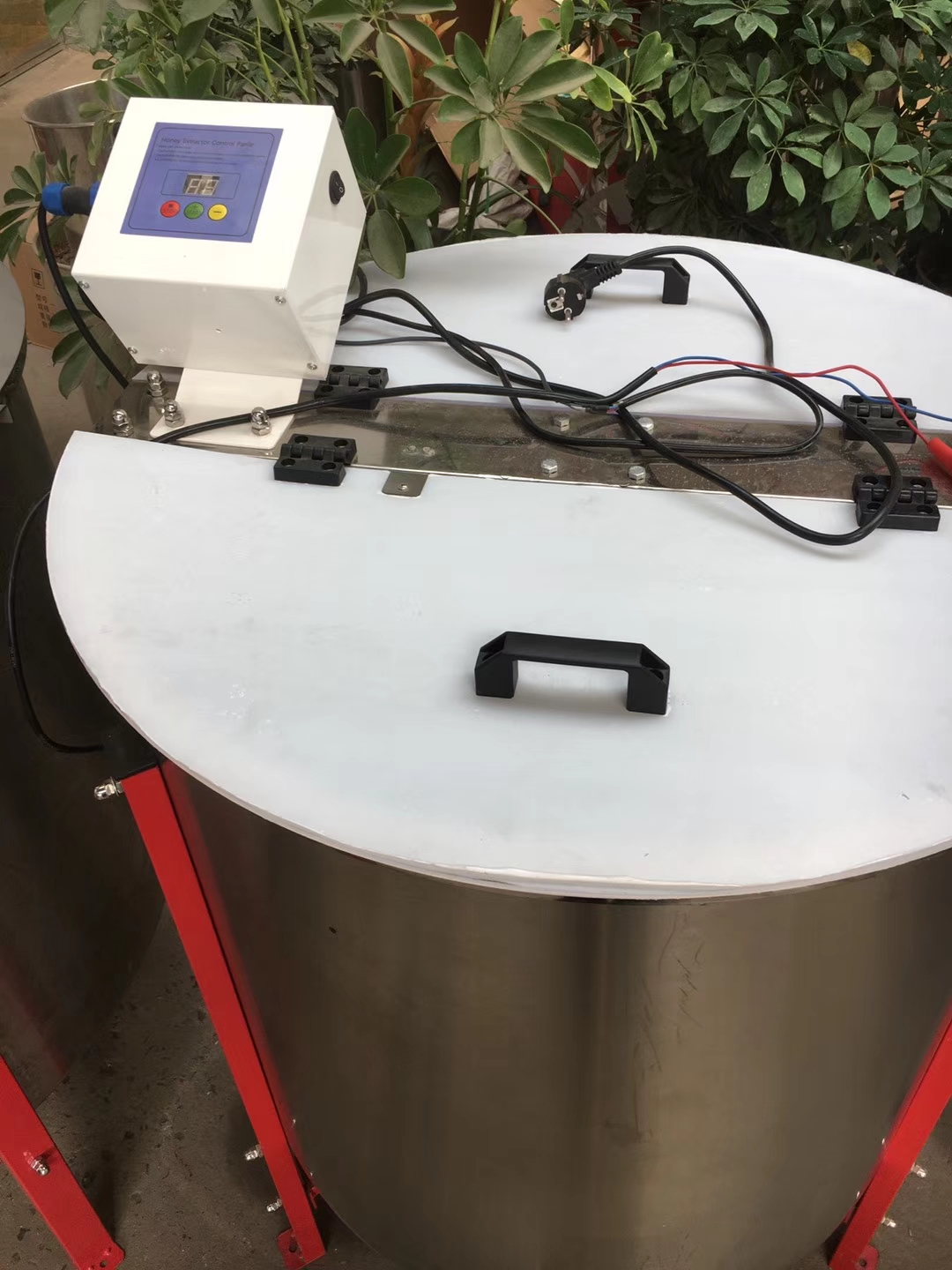 6 frame bee radial honey processing extraction machine beekeeping electric motor Stainless Steel Honey Extractor