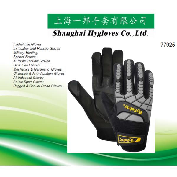 Anti Impact Sports Mechanics Wear Gloves TPR Knuckle Protection For Heavy Duty Work