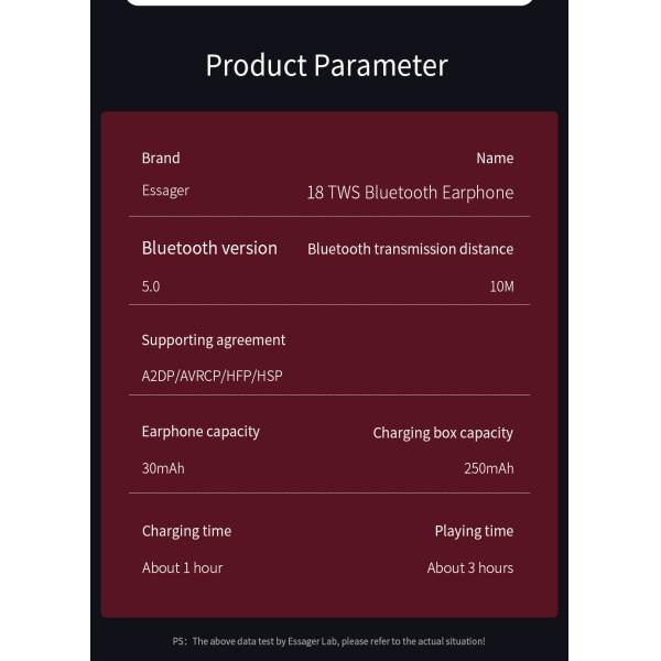 J18 ANC HiFi Wireless Sound Stereo True Wireless Headset Earbuds J18 Handsfree Earphones