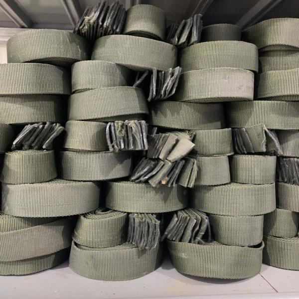 Camouflage Cloth Fabric Canvas Net Knit PU Coating Fabric Green Webbing