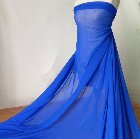 Soft Sheer Drape Stretch Mesh Elastic Fabric Mesh Customized Colors