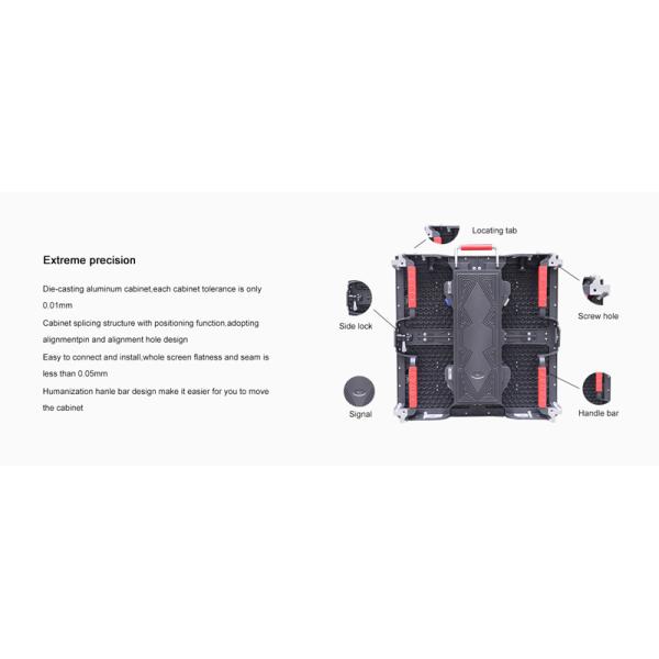 P3.91 Stage LED Screen Cabinet Ultra Thin Indoor LED Signs With 500*500mm