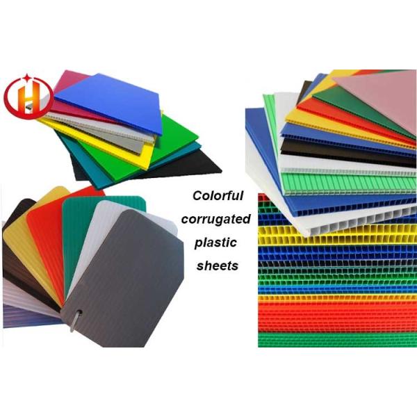 Colorful Non Toxic Polypropylene Corrugated Plastic Sheet For Packaging