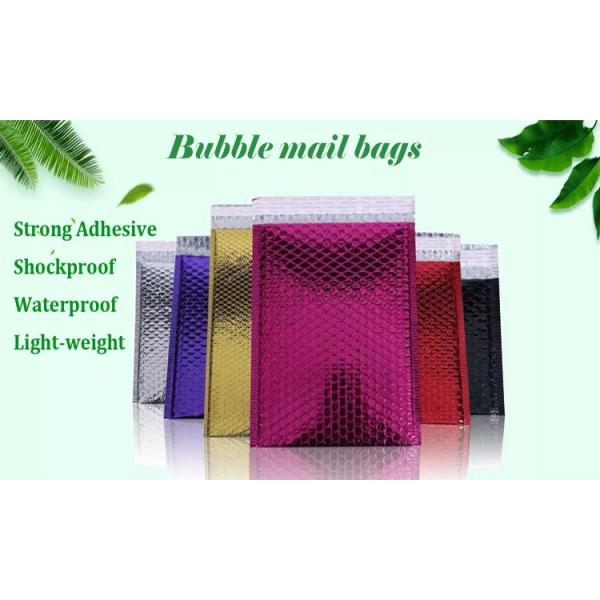 Multi Sizes Blue Shipping Bubble Mailers Padded Aluminum OPP Materials