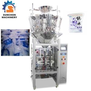 China Multihead Weigher Automatic Ice Cube Packing Machine Simultaneous Control on sale