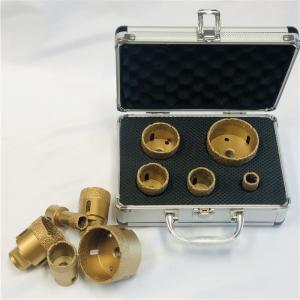 China Aluminum Box 5pcs Vacuum Brazed M14 Diamond Core Drill Bit Set wholesale