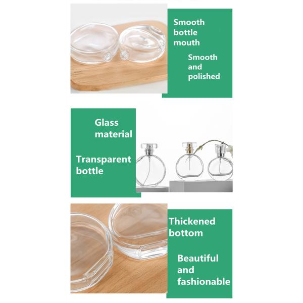 Clear Blue Green OEM 30ml 50ml Glass Perfume Spray Bottle 0.3kg