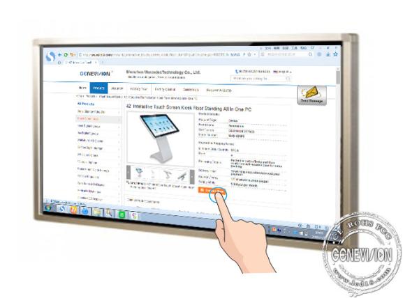 Quality VGA DVI Infrared Touch Wifi Touch Screen Whiteboard for sale