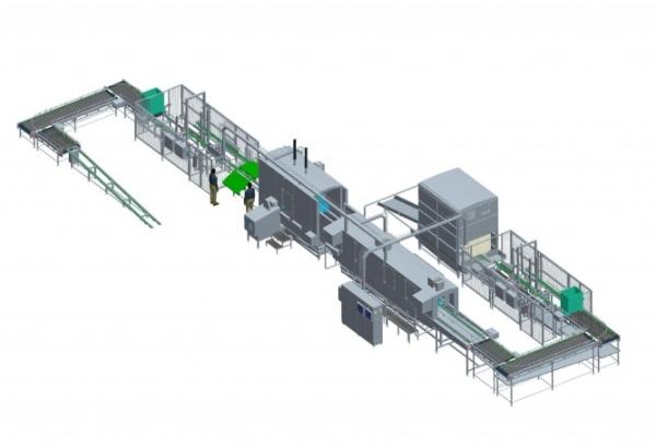 Quality Continuous Robotic Palletizing Depalletizing Systems With Pallet Stacker for sale