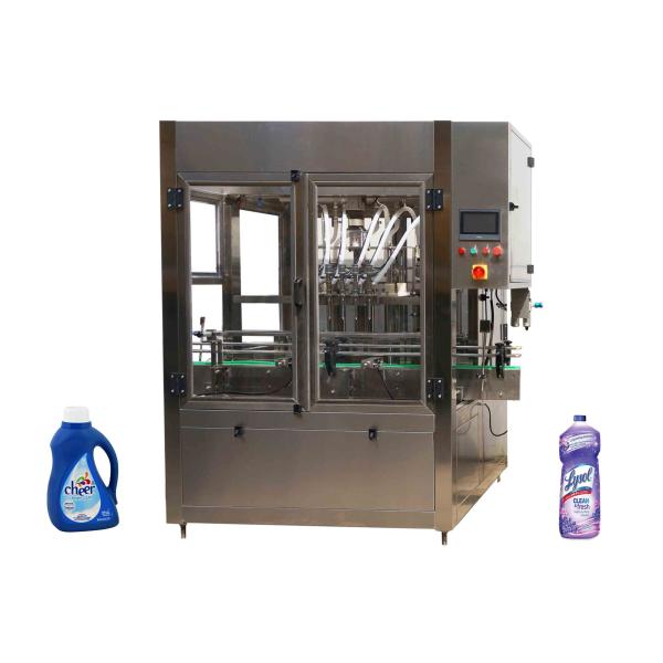 Liquid Cleaner Linear 6 Heads Paste Filling Machine Double Servo Driven