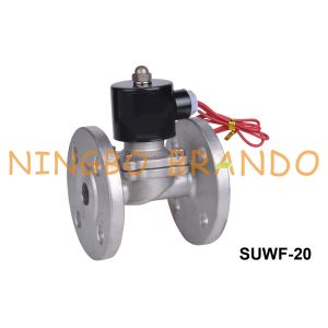 China SUWF-20 3/4'' Flange Connection Water Solenoid Valve 24VDC 220VAC on sale