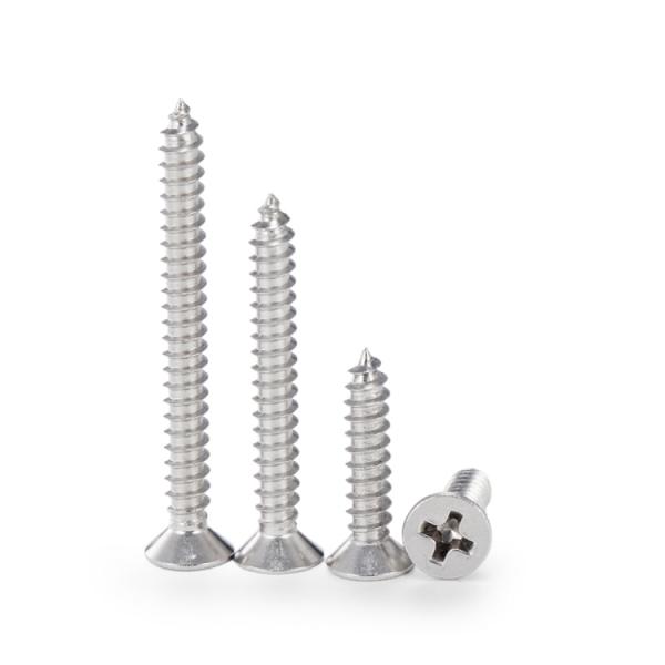 Flat Head Phillips Self-Tapping Screws M2.6 ISO 100mm 60mm 30mm 10mm Stainless Steel Various Sizes