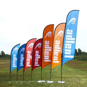 China 4m Teardrop Advertising Flags Aluminium Fiberglass Digital Printing wholesale