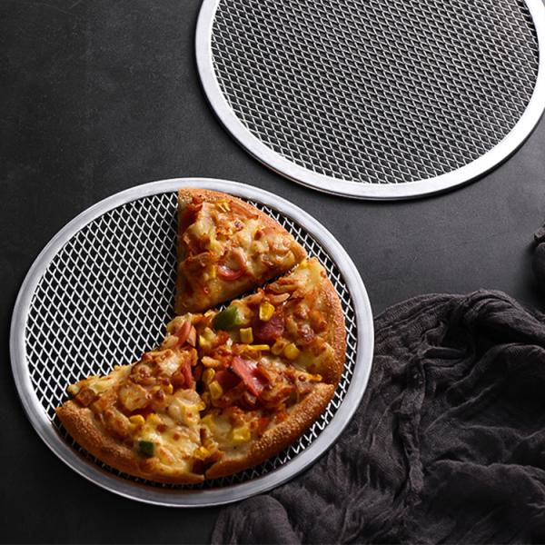 Non Stick 8 Inch --22inch Aluminum Mesh Pizza Screen Customized Size