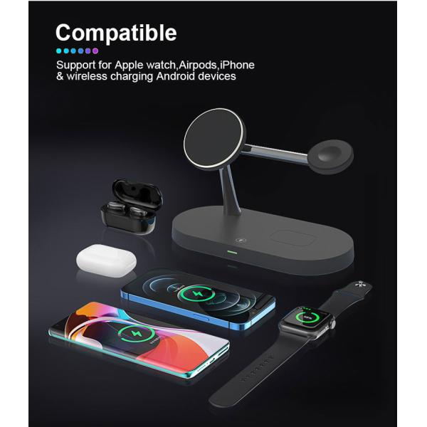 Distance 5mm Fast Wireless Charging Stand Zinc Alloy Phone Stand