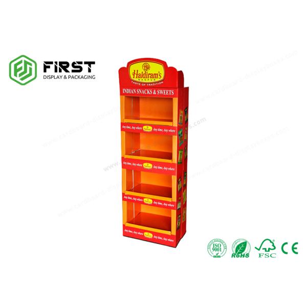 Colorful Printed Folded Safe Paper Exhibition Cardboard Pop Up Display Stands