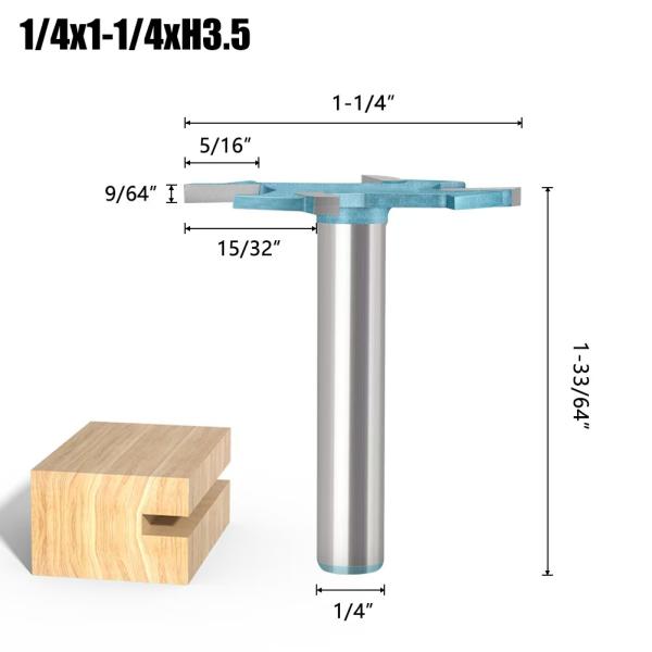 4 Flute Cutter Router Bit T Type Slot Cutting Cnc Router Tools Grooves Woodworking Tool