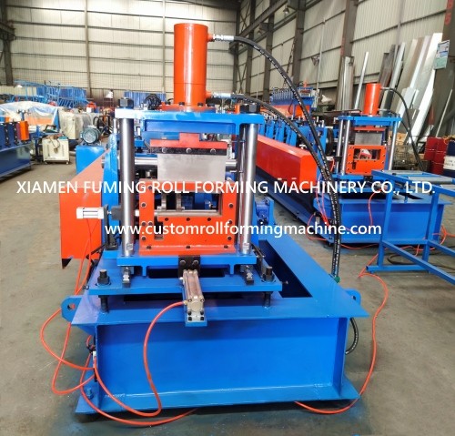 Custom CZ Purlin Roll Forming Machine PLC Control Heat Treatment