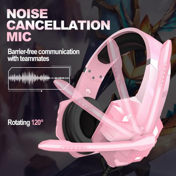 G9000 Max PS4 Gamer Gaming Wired Earphones Pink Stereo VR Headsets With Mic OEM