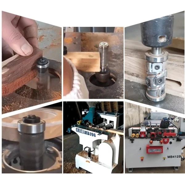 Double Bearings TiAIN Wood Router Bit Wood Spiral Flush Trim Router Bit