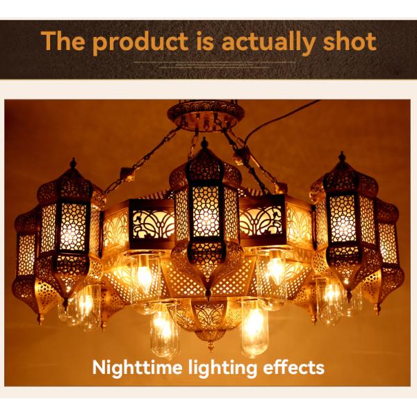 Interior Brass Vintage Living Room Chandelier 132*132*60cm Packing Dimension