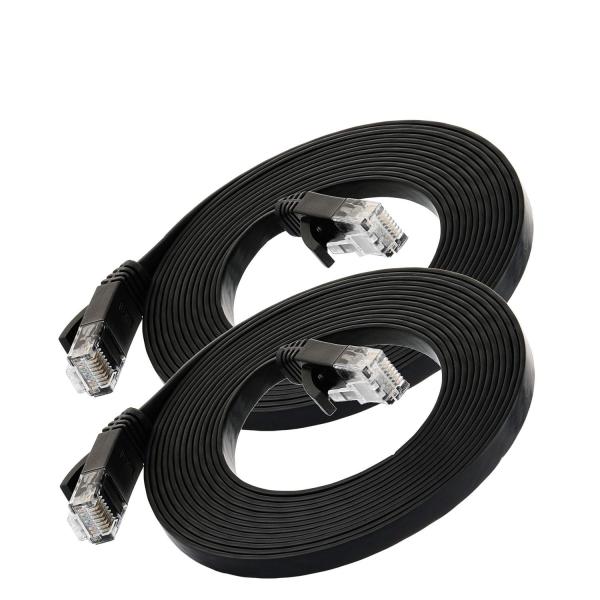 Stable Bare Copper Ethernet Cable Flat , Ultra Thin Cat 6 With RJ45 8P8C