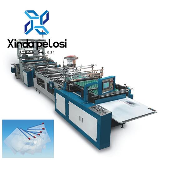 Horizontal Type PE Zipper Bag Making Machine With Auto Zipper Attaching System