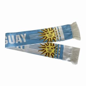 China Custom National Flag Print Scarf Yaoyang Uruguay Soccer Scarf wholesale