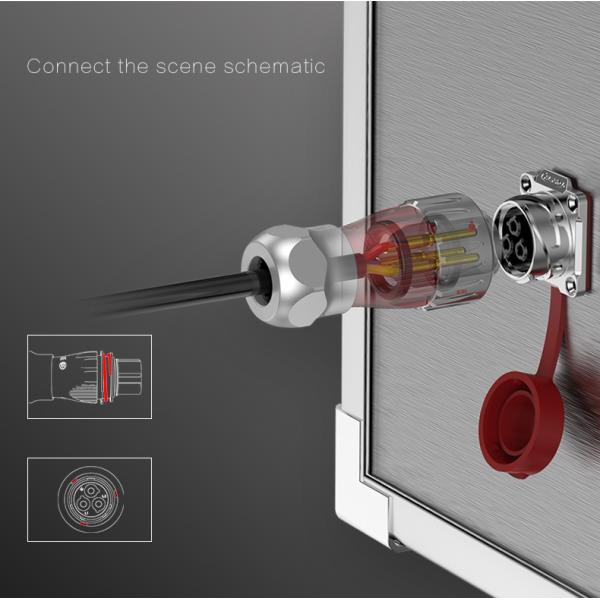 Cnlinko Connector M20 Outdoor Lighting Led IP68 4 Pin Metal Male Female Circular Waterproof Connector Metal Plug and Socket