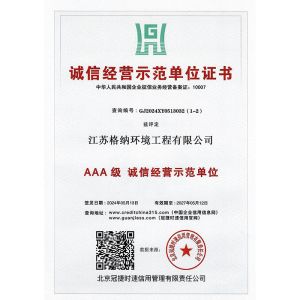 Jiangsu Gena Environmental Engineering Co., Ltd Certifications