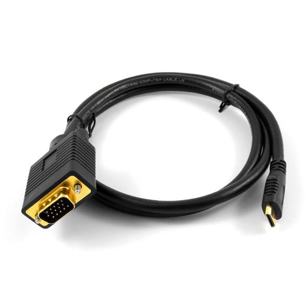 Quality HDMI to VGA Cable Gold-Plated 1080P HDMI Male to VGA Male Active Video Converter Cord for sale