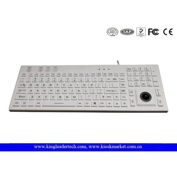 Custom CE FCC White Backlight Silicon Keyboard With Trackball
