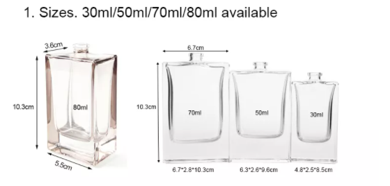 80ml Cosmetic Glass Bottles Essential Oil Perfume Bottle Non Spill