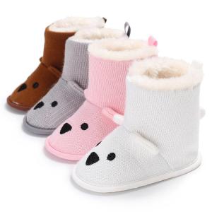 China Amazon hot Cotton fabric Knitting 0-2 years prewalker baby boots bootie on sale