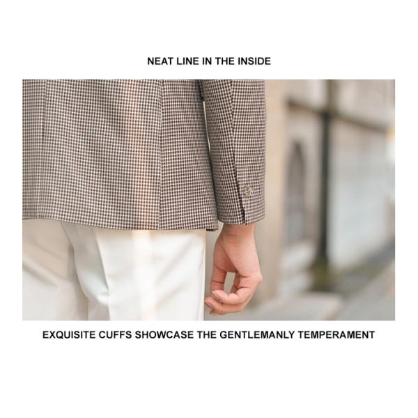 Gender Men Retro Houndstooth LCBZ Custom Suit Jacket for Gentleman's Casual and Dress