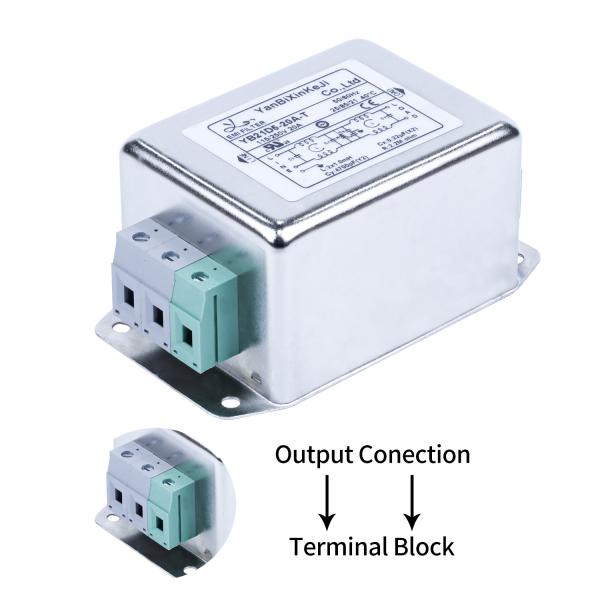 20A Terminal Block Power Line Filter Enhanced Single Phase Filter For Fitness Equipment