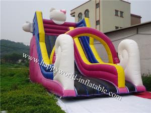 China slide inflatable , hello kitty inflatable bouncer slide , inflatable castle with slide wholesale