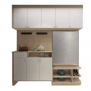 Entryway Customized Wooden Slimline Shoe Storage Cabinet Plywood Hardwood