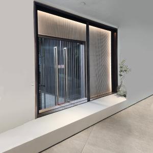 China Pleated Mesh Retractable Mosquito Sliding Screen Door H6 wholesale