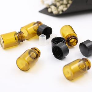 China 2ml glass brown packing oil small bottle wholesale