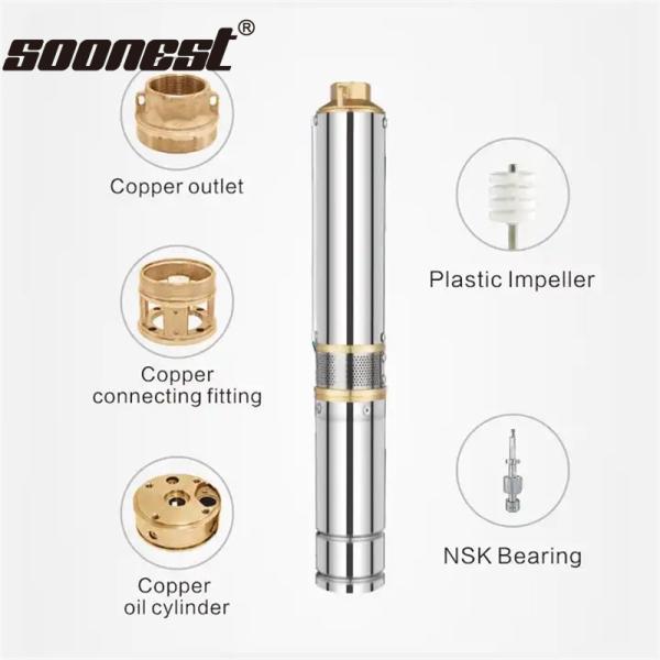 Quality 120M Solar Water Pump For Agriculture Farm Irrigation 24V Small Water Solar Pump Submersible Water Pump Solar for sale