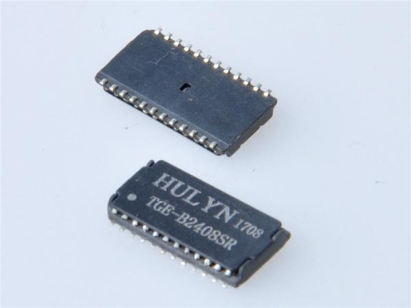 10/100/1000 Base-T Quad port SMD LAN Magnetic Transformer,24PIN,Very low profile PCMCIA /PC Card, SMD package.